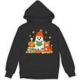 Halloween Ghost Cat Reading Book Women Girls Cute Unisex Hoodie