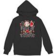 Happy 100 Days Of School Baseball Girls Coquette Bow Teacher Unisex Hoodie Happy 100 Days Of School Baseball Girls Coquette Bow Teacher Unisex Hoodie