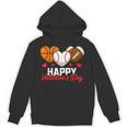 Happy Valentine’s Day Basketball Football Baseball Hearts Unisex Hoodie