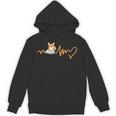 Heartbeat Corgi Reading Book Unisex Hoodie