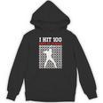 I Hit 100 Days Of School Baseball 100 Day Of School Unisex Hoodie I Hit 100 Days Of School Baseball 100 Day Of School Unisex Hoodie