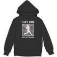 I Hit 100 Days Of School Baseball Player 100th Day Boys Kids Unisex Hoodie