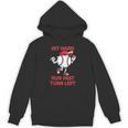 Hit Hard Run Fast Turn Left Baseball Player Unisex Hoodie