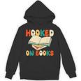 Hooked On Books Retro Reader Unisex Hoodie Hooked On Books Retro Reader Unisex Hoodie