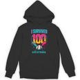 HUGvyn I Survived 100 Days Baseball Teacher Ice Cream Drip Unisex Hoodie