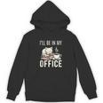 I’Ll Be In My Office Cat Coffee Book Reading Lover Unisex Hoodie