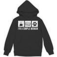 I'm A Simple Woman Tea Books & Dogs Reading Lover Unisex Hoodie