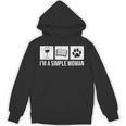 I'm A Simple Woman Wine Books & Dogs Reading Lover Unisex Hoodie