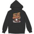 Just A Boy Who Loves Baseball Player Kids Unisex Hoodie