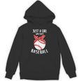 Just A Girl Who Loves Baseball Cute Retro Baseball Lover Unisex Hoodie