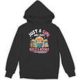 Just a Girl Who Loves Dogs & Books Dog Reading Unisex Hoodie