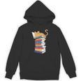 Kawaii Cat Lover Reading Books Librarian Humor Tee Unisex Hoodie