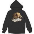 Labrador Retriever Dog Bookworm Reading Book Graphic Unisex Hoodie Labrador Retriever Dog Bookworm Reading Book Graphic Unisex Hoodie