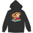 Leopard Gecko With Book Lizard Reptile Lover Unisex Hoodie