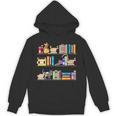 Library Cats Kittens Reader Book Lovers Pet Shelf Unisex Hoodie