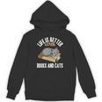 Life Is Better With Books And Cats Cat Owner Books Lover Men Women Kids Unisex Hoodie Life Is Better With Books And Cats Cat Owner Books Lover Men Women Kids Unisex Hoodie