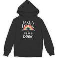 Take A Look Its In A Book Retro Reading Bookworm Librarian Unisex Hoodie