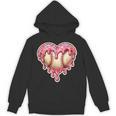 Melting Baseball Drip Heart Softball Player Lover Ice Cream Unisex Hoodie Melting Baseball Drip Heart Softball Player Lover Ice Cream Unisex Hoodie
