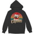 Merry Christmas Retro Vintage Pugmas Pug Reading Books Unisex Hoodie