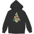 Merry Christmas Tree Reading Books Nerd Unisex Hoodie