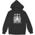 Messy Bun Skeleton Reading Book Coffee Never Better Unisex Hoodie