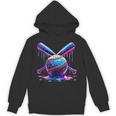 Neon Dripping Baseball And Bats Colorful Sports Art Unisex Hoodie Neon Dripping Baseball And Bats Colorful Sports Art Unisex Hoodie