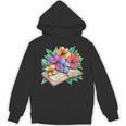 Open Book With Colorful Hibiscus Flowers Bloom Unisex Hoodie