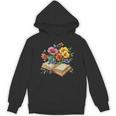 Open Book With Wildflowers Vintage Botanical Reading Unisex Hoodie