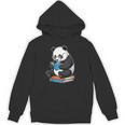 Panda With Glasses Reading Book Librarian Panda Unisex Hoodie