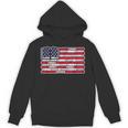 Patriotic Book Flag Reading American Flag Books Teacher Unisex Hoodie