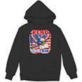 Patriotic Eagle Reading Book Read Blue Since 1776 Unisex Hoodie