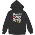 Peace Love Books Cute Retro Reading Graphic Unisex Hoodie