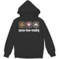 Peace Love Reading Leopard Print Women Girls Kids Read Books Unisex Hoodie