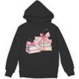 Pink Bow Books And Cherries For Book Lover Girl Women Unisex Hoodie