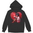 Pretty Girl With Book And Hearts For Valentine's Day Unisex Hoodie Pretty Girl With Book And Hearts For Valentine's Day Unisex Hoodie
