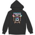 Proud Mom Baseball Player Number 15 Ice Cream Drip Unisex Hoodie