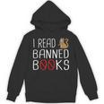 I Read Banned Books Cat Reading A Books Men Women Unisex Hoodie
