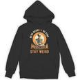 Read Books Be Kind Stay Weird Skeleton Reading Goth Bookish Unisex Hoodie