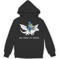 We Read At Dawn Bookish Frog Wizard Reading Unisex Hoodie We Read At Dawn Bookish Frog Wizard Reading Unisex Hoodie