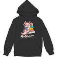 Readalotl a Kawaii Axolotl Reading a Book As Readsalotl Unisex Hoodie Readalotl a Kawaii Axolotl Reading a Book As Readsalotl Unisex Hoodie