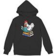 Reading Chicken Bookworm Cute Chicken With Glasses Books Unisex Hoodie Reading Chicken Bookworm Cute Chicken With Glasses Books Unisex Hoodie