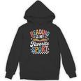 Reading Is My Favorite Sport Book Lover Quote Groovy Unisex Hoodie