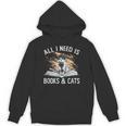 Reading All I Need Is Books & Cats Unisex Hoodie Reading All I Need Is Books & Cats Unisex Hoodie