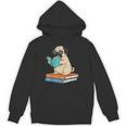 Reading Pug Bookworm Cute Pug With Glasses Books Unisex Hoodie Reading Pug Bookworm Cute Pug With Glasses Books Unisex Hoodie
