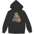 Reading Turtle Bookworm Cute Turtle With Glasses Books Unisex Hoodie