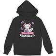 Readsalotl Axolotl Kawaii Anime Book Lover Reading Unisex Hoodie Readsalotl Axolotl Kawaii Anime Book Lover Reading Unisex Hoodie