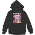 Readsalotl Axolotl Reading Book Bookworm Unisex Hoodie Readsalotl Axolotl Reading Book Bookworm Unisex Hoodie