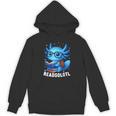 Readsolotl Blue Kawaii Axolotl Book Lover Reading Unisex Hoodie Readsolotl Blue Kawaii Axolotl Book Lover Reading Unisex Hoodie