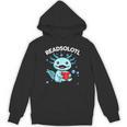 Readsolotl Cute Axolotl Read Book Ambystoma Mexicanum Kids Unisex Hoodie