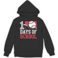 Retro 100 Days Of School Baseball Teacher Student 100 Days Unisex Hoodie